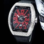 Franck Muller Diamond Watch V45 SC DT White / White Gold with diamonds steel case Diameter 54mm watch